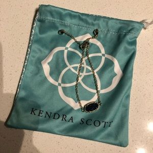 Kendra Scott Elaina Gold Chain Bracelet Blue Drusy